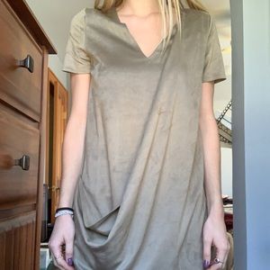 Suade drape dress